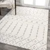 Jonathan Y Pia Moroccan Trellis Plush Carved Area Rug In Cream/gray