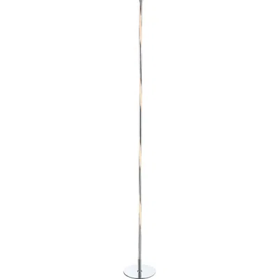 Jonathan Y Pilar 63.75" Led Integrated Floor Lamp In Chrome