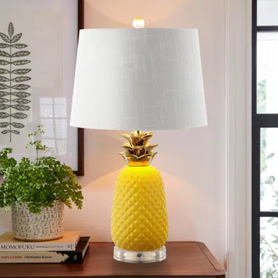 Jonathan Y Pineapple 23" Ceramic Led Table Lamp