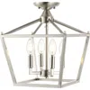 Jonathan Y Plains 4-light Iron Modern Farmhouse Led Flush Mount In Nickel