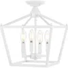 Jonathan Y Plains 4-light Iron Modern Farmhouse Led Flush Mount In White