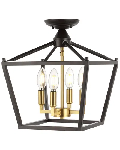 Jonathan Y Plains Semi Flush Mount In Black
