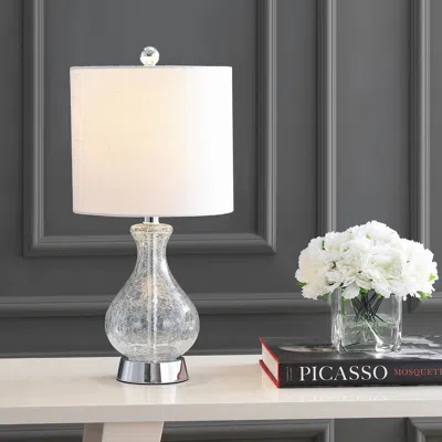 Jonathan Y Playa 21" Metal/bubble Glass Led Table Lamp In Transparent