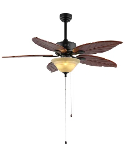 Jonathan Y Poinciana Ceiling Fan In Brown