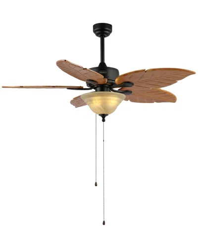 Jonathan Y Poinciana Ceiling Fan In Brown