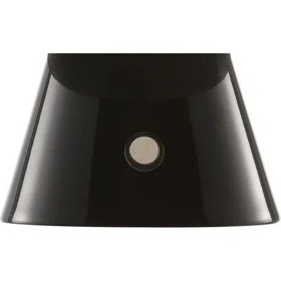 Jonathan Y Porcini Contemporary Bohemian Rechargeable/cordless Iron Integrated Portable Led Mushroom In Black