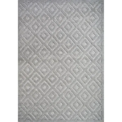 Jonathan Y Portmany Neutral Diamond Trellis Indoor/outdoor Area Rug In Gray