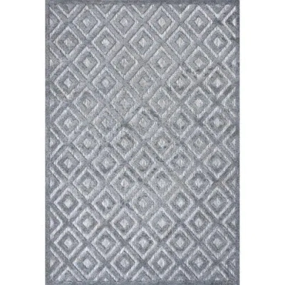 Jonathan Y Portmany Neutral Diamond Trellis Indoor/outdoor Area Rug In Gray