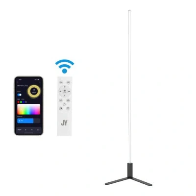 Jonathan Y Potts 60.5" Modern Contemporary Aluminum/iron Integrated Led Post Floor Lamp In Black