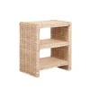 Jonathan Y Praerie Coastal Bohemian Rattan/wood 3 Tier End Table In Natural