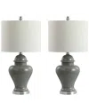 Jonathan Y Qin Classic Cottage Led Table Lamp, Set Of 2 In Metallic
