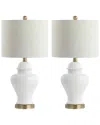 Jonathan Y Qin 22in Ceramic/iron Classic Cottage Led Table Lamp In Metallic