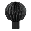 Jonathan Y Quincy 11" Modern Minimalist Paper Pleated Orb Accent Led Table Lamp In Black