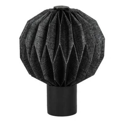 Jonathan Y Quincy 11" Modern Minimalist Paper Pleated Orb Accent Led Table Lamp In Black