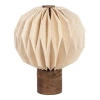 Jonathan Y Quincy 11" Modern Minimalist Paper Pleated Orb Accent Led Table Lamp In Brown