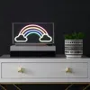 Jonathan Y Rainbow 11.75" Contemporary Glam Acrylic Box Usb Operated Led Neon Light