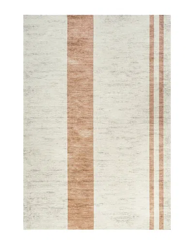 Jonathan Y Raita Modern Distressed Stripe Machine-washable Rug In Ivory