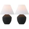 Jonathan Y Ralf 20.5" Minimalist Scandinavian Resin/iron Led Table Lamp In Matte Black
