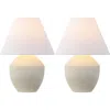 Jonathan Y Ralf 20.5" Minimalist Scandinavian Resin/iron Led Table Lamp In Matte Cream