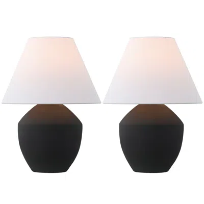 JONATHAN Y RALF MINIMALIST SCANDINAVIAN RESIN/IRON LED TABLE LAMP