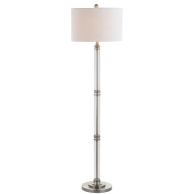 Jonathan Y Ralph 60" Metal/glass Floor Lamp, Polished Nickel/clear