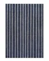 Jonathan Y Rand Distressed Ticking Stripe Machine-washable Rug In Navy
