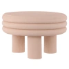 Jonathan Y Rashida 13.5" Contemporary Minimalist Curvy Low Accent Table, White Frosted