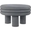 Jonathan Y Rashida Contemporary Minimalist Curvy Low Indoor/outdoor Accent Table In Gray Frosted