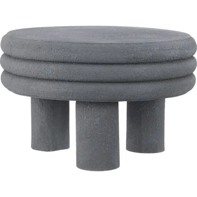 Jonathan Y Rashida Contemporary Minimalist Curvy Low Indoor/outdoor Accent Table In Gray Frosted