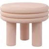 Jonathan Y Rashida Contemporary Minimalist Curvy Low Indoor/outdoor Accent Table In Pink Frosted