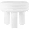 Jonathan Y Rashida Contemporary Minimalist Curvy Low Indoor/outdoor Accent Table In White Frosted