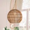 Jonathan Y Raya 19" 1-light Farmhouse Coastal Rattan 180" Cord Plug-in Or Hardwired Led Pendant