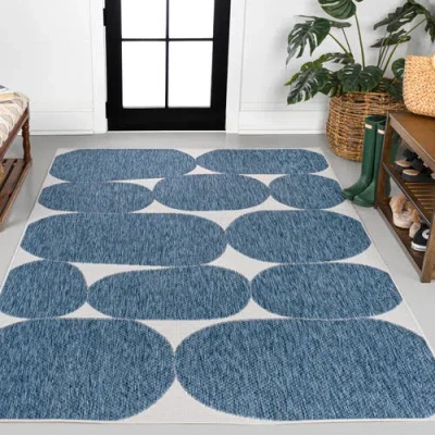 Jonathan Y Rayna Modern Geometric Organic Shapes Indoor/outdoor Area Rug In Multi