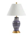 Jonathan Y Reed 27 Ceramic Iron Modern Coastal Led Table Lamp In Blue