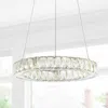 Jonathan Y Reese 15.7" Adjustable Integrated Led Metal/crystal Pendant Pendant