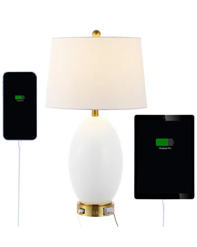 Jonathan Y Reese Table Lamp In White