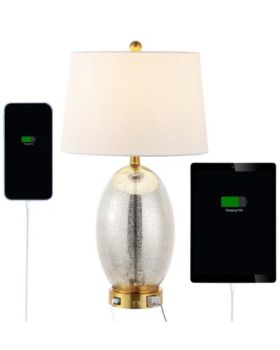 Jonathan Y Reese Table Lamp In Silver