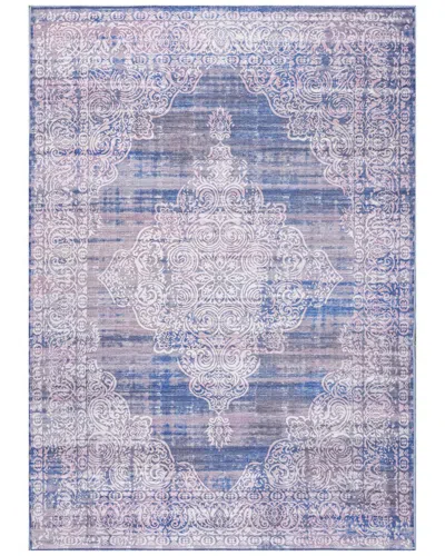 Jonathan Y Regis Medallion Machine Washable Rug In Blue