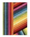 Jonathan Y Retro Rainbow Contemporary Stripe Polypropylene Rug In Multi