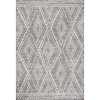 Jonathan Y Rih Moroccan Style Diamond Area Rug In Gray/ivory