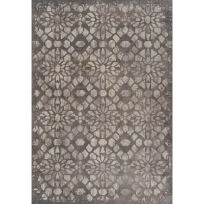 Jonathan Y Roma Ornate Geometric Tile Area Rug In Gray