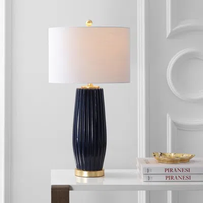 Jonathan Y Roman 28.5" Ceramic Led Table Lamp In Multi