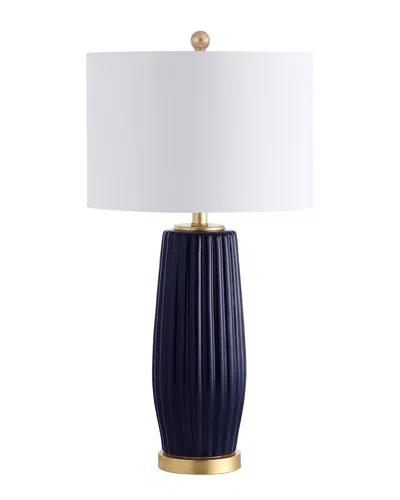 Jonathan Y Roman 28.5in Ceramic Led Table Lamp In White
