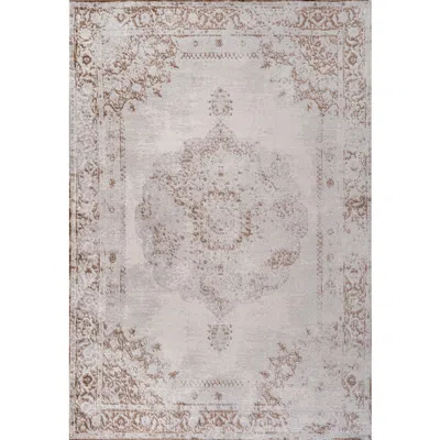 Jonathan Y Rosalia Cottage Medallion Area Rug In Brown/cream
