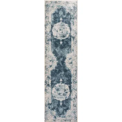 Jonathan Y Rosalia Cottage Medallion Area Rug In Ivory/blue
