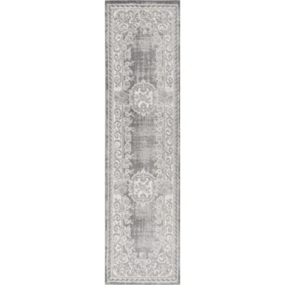 Jonathan Y Rosalia Cottage Medallion Area Rug In Ivory/gray