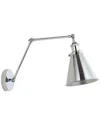 Jonathan Y Rover 7in Adjustable Arm Metal Led Wall Sconce In Silver