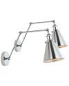 Jonathan Y Rover 7in Adjustable Glam Arm Led Wall Sconce In Silver