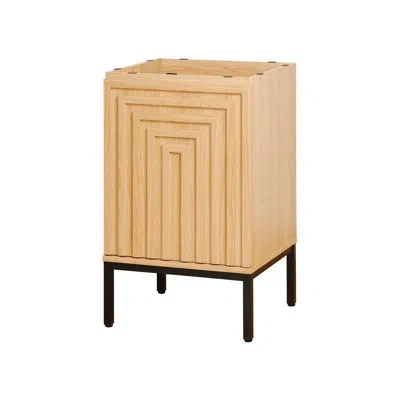 Jonathan Y Rowan 20 In. W X 18 In. D X 33 In. H Geometric Modern Transitional 2-shelf Bath Vanity Cabinet Only  In Oak