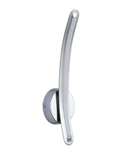 Jonathan Y Roxanna 17.7in Dimmable Integrated Led Metal Sconce In Silver